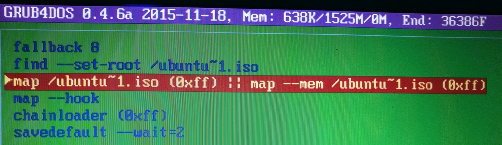 修改grub4dos配置